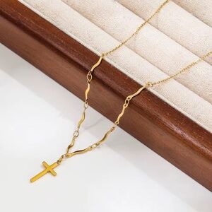 Golden Faith Cross Necklace
